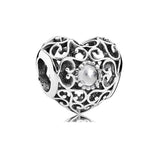 Birthstone Heart Charm – April birthstone