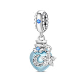 Message in a Bottle Charm fits Pandora bracelets, 925 sterling silver