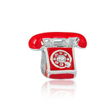 Vintage Rotary Phone Charm in 925 sterling silver, fits Pandora bracelets