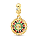 Roulette Wheel Charm in 925 sterling silver, fits Pandora bracelets