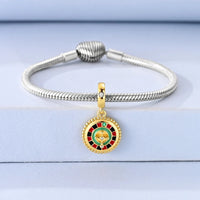 Roulette Wheel Charm in 925 sterling silver, fits Pandora bracelets – view 2