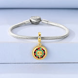 Roulette Wheel Charm in 925 sterling silver, fits Pandora bracelets – view 2