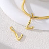 Gold Letter V Charm