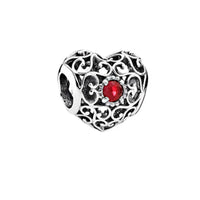 Birthstone Heart Charm – July birthstone