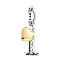Wedding Anniversary Charm – 1st, 925 sterling silver, fits Pandora bracelets