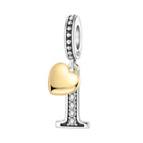 Wedding Anniversary Charm – 1st, 925 sterling silver, fits Pandora bracelets