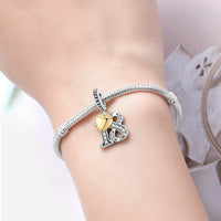 Wedding Anniversary Charm in 925 sterling silver, fits Pandora bracelets – view 3