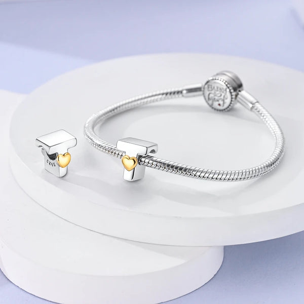Gold Letter T Pandora