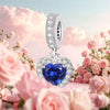 Blue Dangle Heart Charm