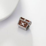Pirate Treasure Chest Charm in 925 sterling silver, fits Pandora bracelets