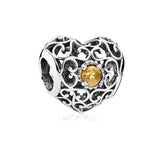 Birthstone Heart Charm – November birthstone