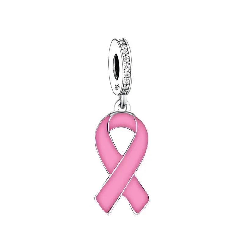 Pink Ribbon Breast Cancer Awareness Charm · Fits Pandora Bracelets ...