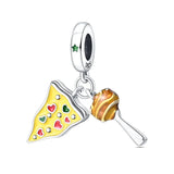 Pizza Slice Charm in 925 sterling silver, fits Pandora bracelets