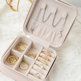 Travel Jewelry Box – Compact, Elegant & Functional (Available in Black, Pink, or White)