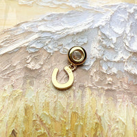 Gold Horseshoe Charm