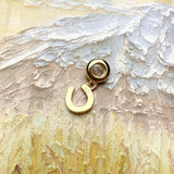 Gold Horseshoe Charm