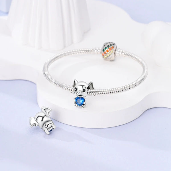 Blue Elephant Charm