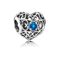 Birthstone Heart Charm – December birthstone