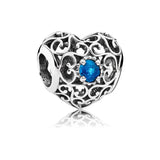 Birthstone Heart Charm – December birthstone