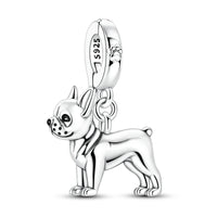 Silver Bulldog Charm