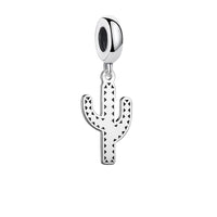 Silver Cactus Charm