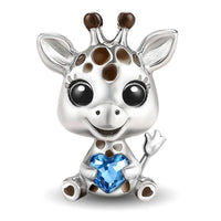 Silver Giraffe Charm