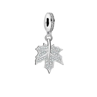 Silver Maple Leaf Charm