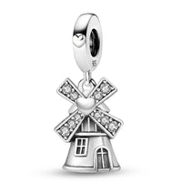 Silver Windmill Charm