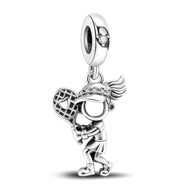 Tennis Player Charm