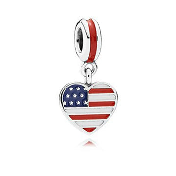 USA Heart Charm