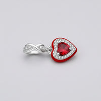 Red Dangle Heart Charm