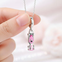 Pink Race Car Charm