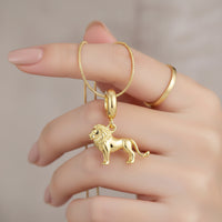 Gold Lion Charm