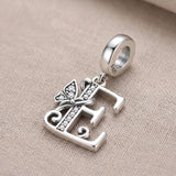 Butterfly Letter E Charm