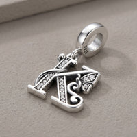 Butterfly Letter K Charm