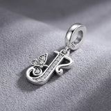 Butterfly Letter J Charm