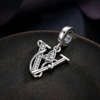Butterfly Letter V Charm