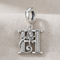 Butterfly Letter H Charm