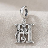 Butterfly Letter H Charm