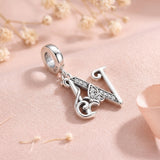 Butterfly Letter N Charm