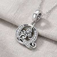 Butterfly Letter Q Charm