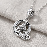 Butterfly Letter Q Charm