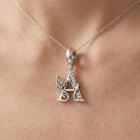 Butterfly Letter A Charm