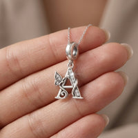 Butterfly Letter A Charm