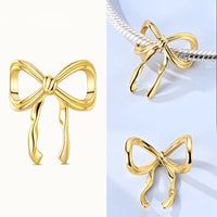 Gold Ribbon Charm