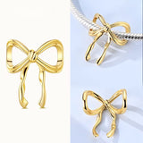 Gold Ribbon Charm