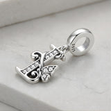 Butterfly Letter I Charm