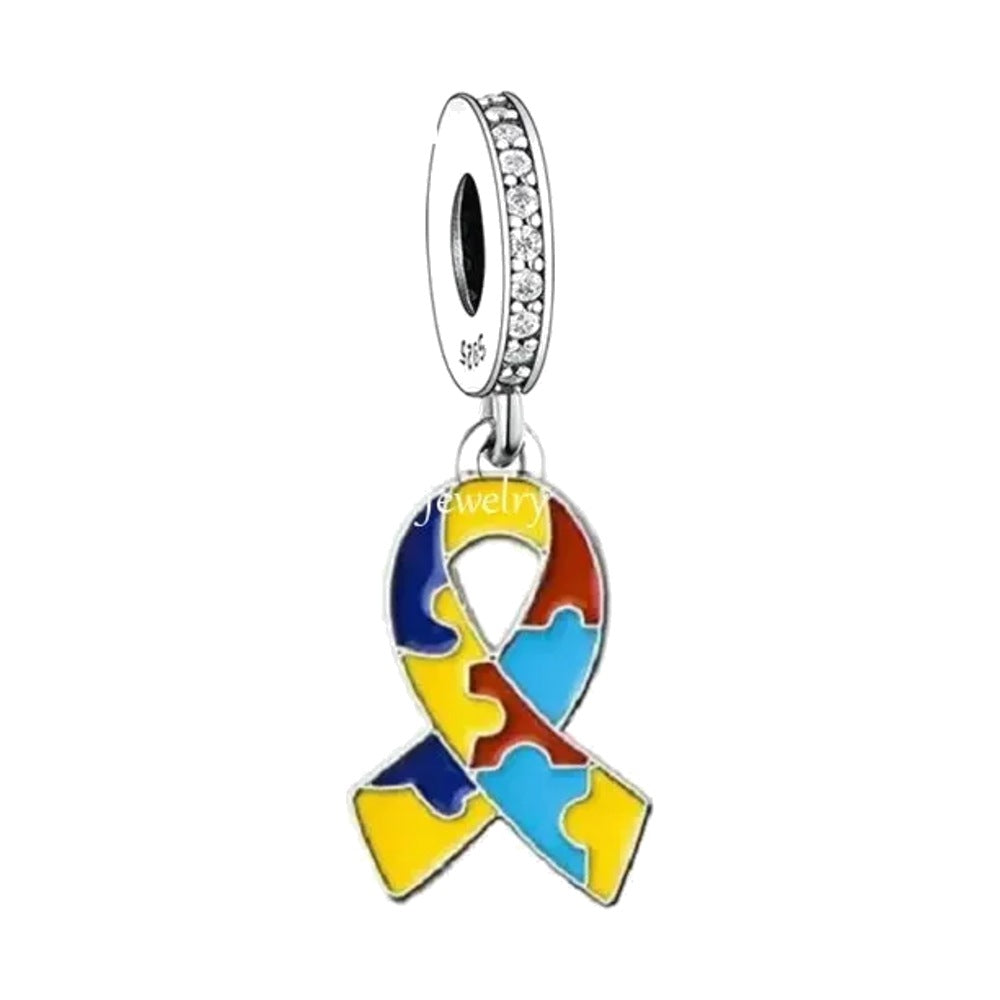 Autism Awareness Puzzle Ribbon Charm · Fits Pandora Bracelets – Planet ...
