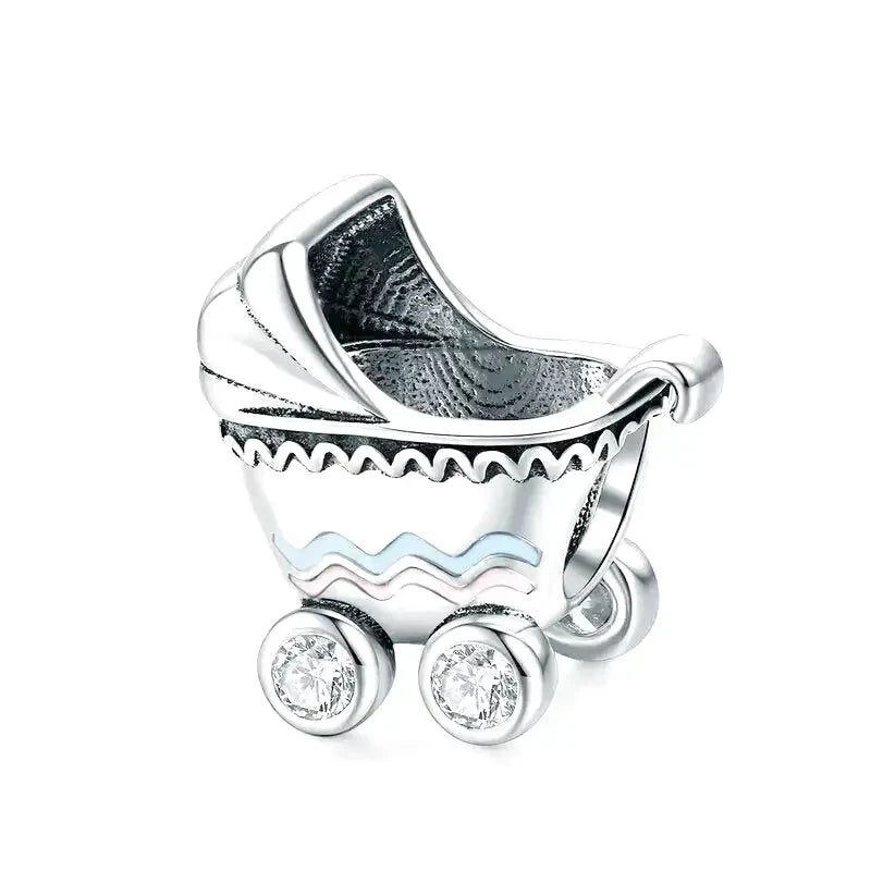 pandora baby carriage charm Baby Carriage Charm Dangle | 925 Sterling Silver Pendant | Fits Pandora