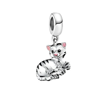 Silver tiger charm.